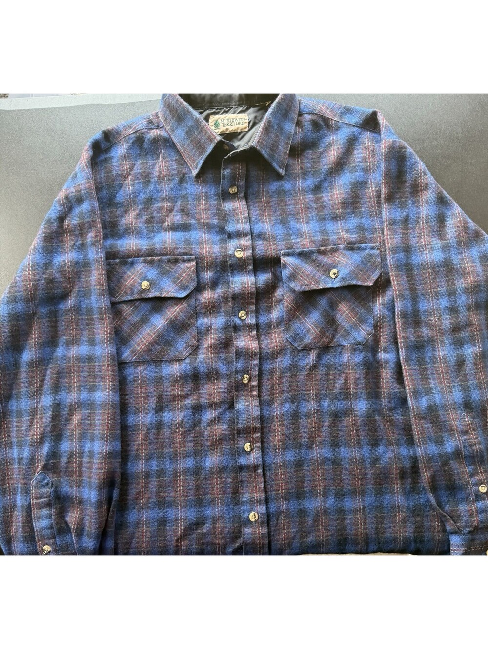 Northwest Territory Vintage Flannel Plaid Grunge Men's Size XLarge